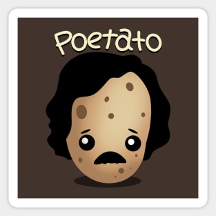 Poetato Funny Retro Vintage Edgar Allan Poe Cute Kawaii Potato Funny Pun Sticker